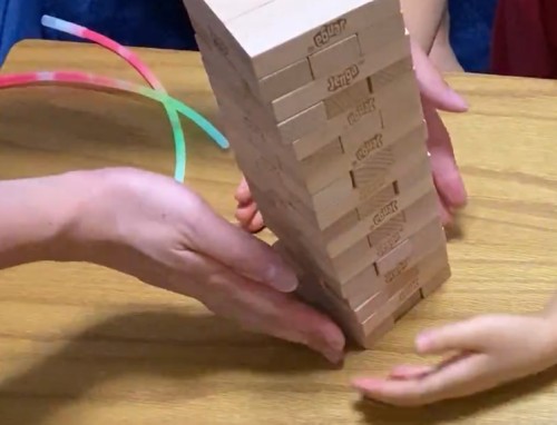 人生初のジェンガを子どもたちと楽しむ ゲムぼく
